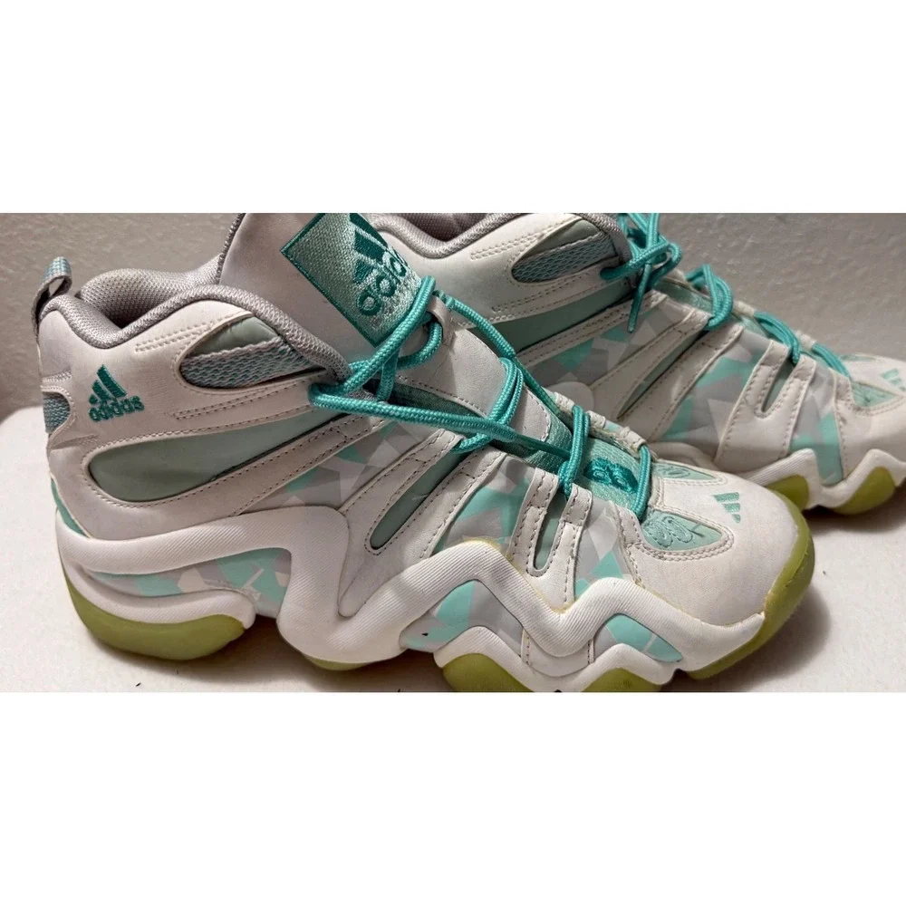 Adidas Crazy 8 Basketball Shoes Mens 10 White Teal Excellent Retro C75759